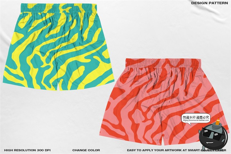 图片[7]-潮牌平角短裤宽松内裤智能贴图效果展示样机PSD分层模板PS素材-设计猿