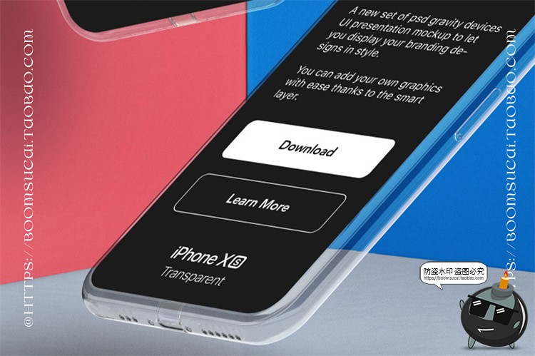 图片[4]-透明屏智能手机悬浮UI效果展示潮流物品样机PSD源文件模板PS素材-设计猿