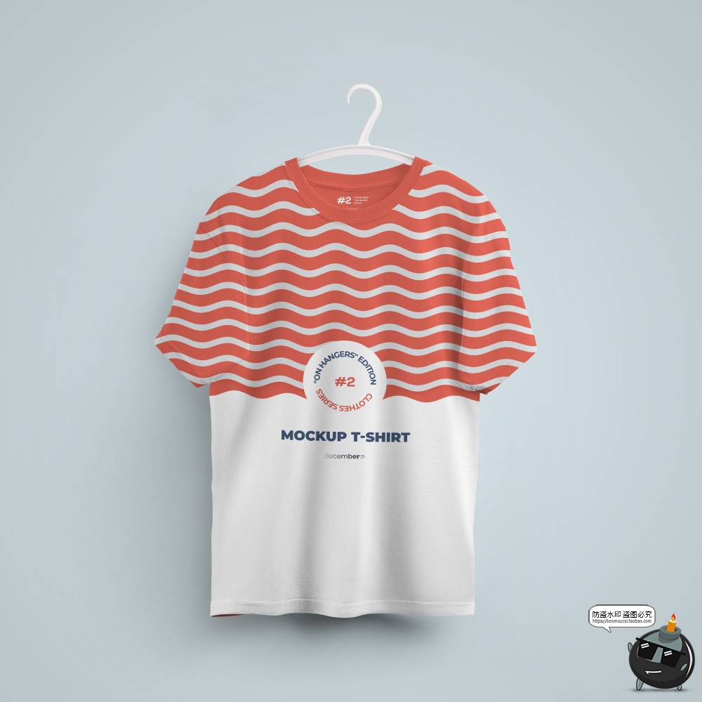 图片[1]-挂式衣架宽松款Oversize大码短袖T恤贴图展示样机PSD模板PS素材-设计猿