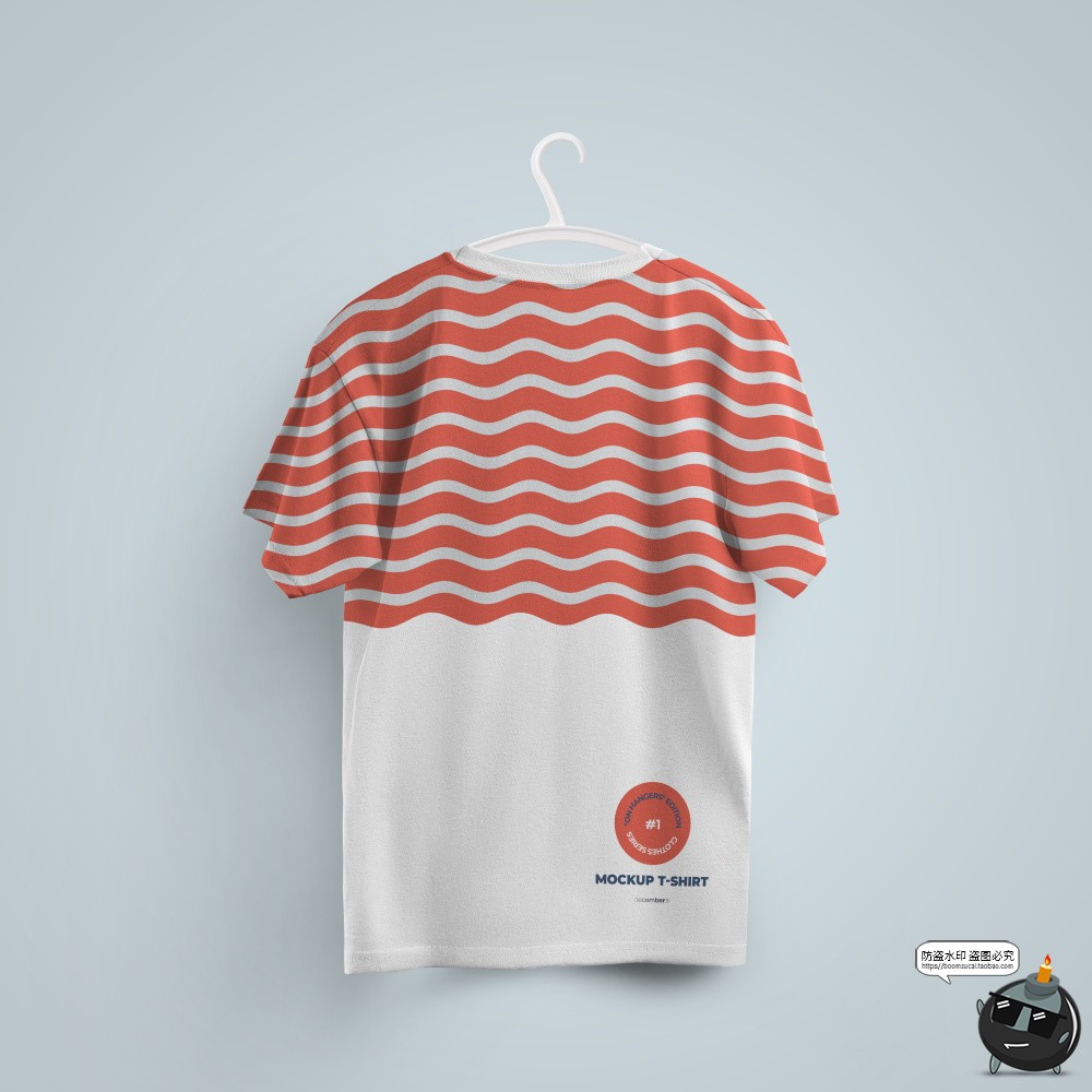 图片[2]-挂式衣架宽松款Oversize大码短袖T恤贴图展示样机PSD模板PS素材-设计猿