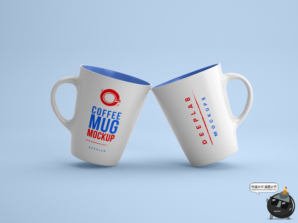 图片[2]-咖啡杯马克杯快餐早餐杯饮料茶漱口杯展示模型PSD模板样机PS素材-设计猿