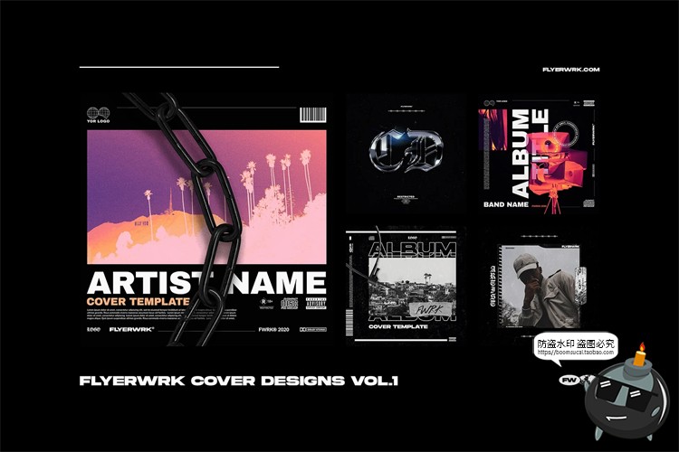 图片[15]-潮流质感CD光盘唱片专题专辑包装贴图效果展示样机PSD模板PS素材-设计猿