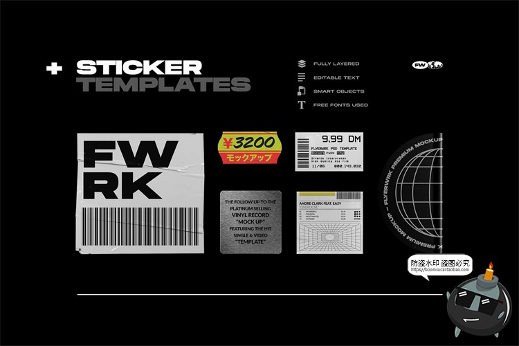 图片[17]-潮流质感CD光盘唱片专题专辑包装贴图效果展示样机PSD模板PS素材-设计猿