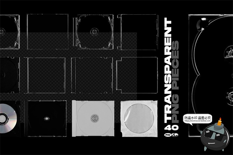 图片[19]-潮流质感CD光盘唱片专题专辑包装贴图效果展示样机PSD模板PS素材-设计猿