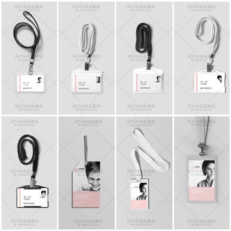 图片[2]-企业公司工作胸牌ID卡嘉宾吊牌VI设计PSD贴图模板样机PS素材-设计猿