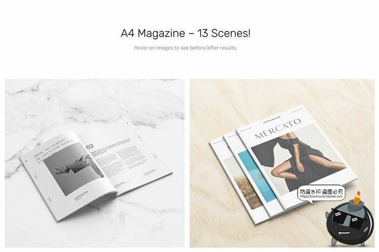 图片[2]-画册杂志书籍手册样机场景模拟效果mockup智能贴图PSD模版PS素材-设计猿