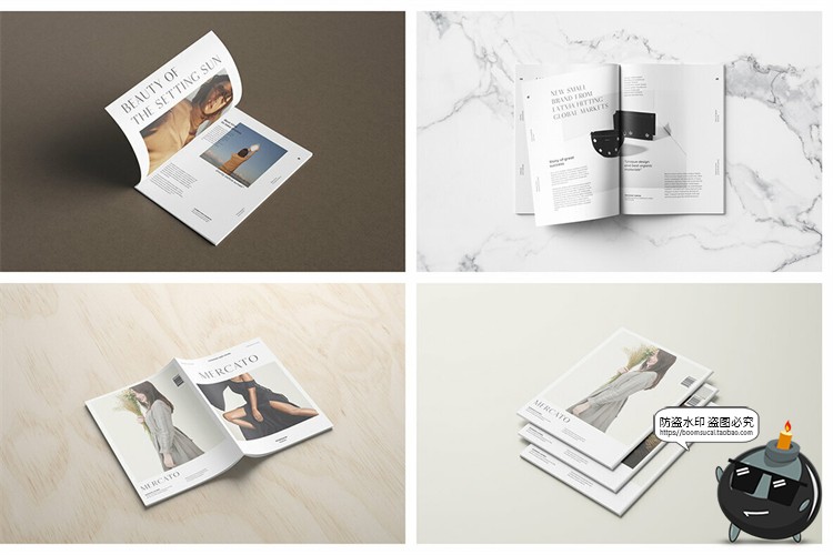 图片[4]-画册杂志书籍手册样机场景模拟效果mockup智能贴图PSD模版PS素材-设计猿