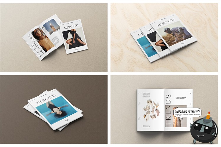 图片[5]-画册杂志书籍手册样机场景模拟效果mockup智能贴图PSD模版PS素材-设计猿