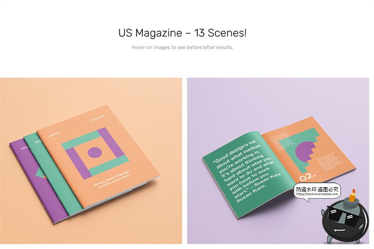 图片[8]-画册杂志书籍手册样机场景模拟效果mockup智能贴图PSD模版PS素材-设计猿