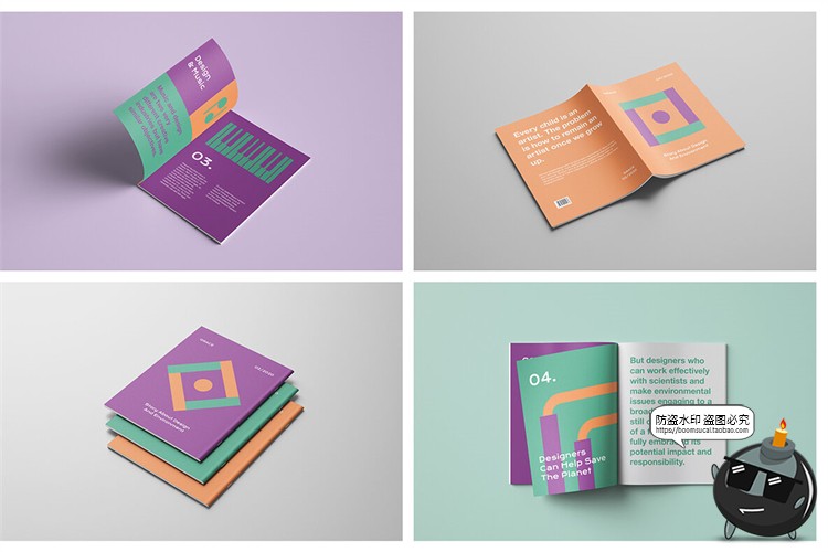 图片[10]-画册杂志书籍手册样机场景模拟效果mockup智能贴图PSD模版PS素材-设计猿