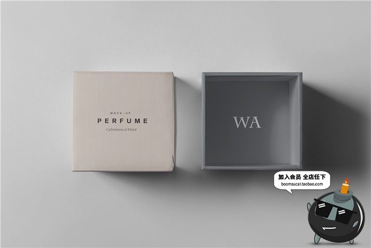 图片[1]-奢侈品珠宝首饰品牌包装纸盒子VI提案智能贴图样机PSD模板PS素材-设计猿