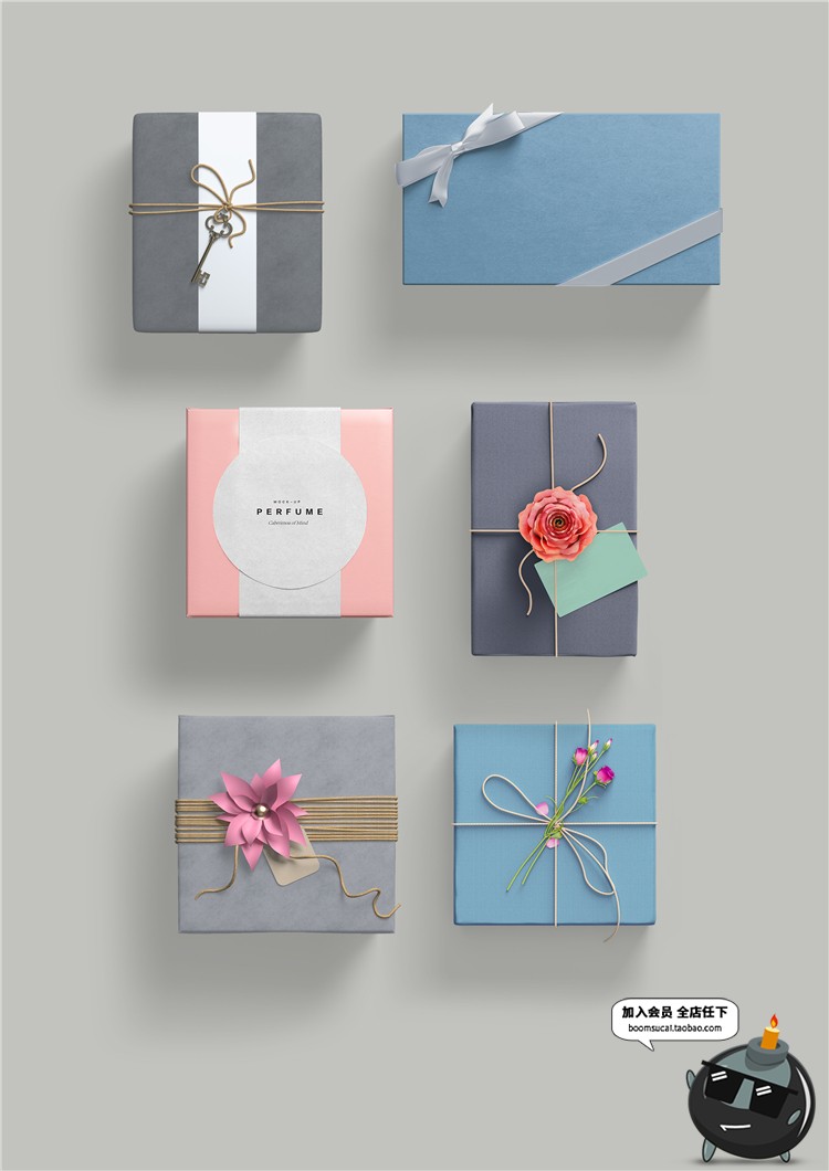 图片[9]-奢侈品珠宝首饰品牌包装纸盒子VI提案智能贴图样机PSD模板PS素材-设计猿