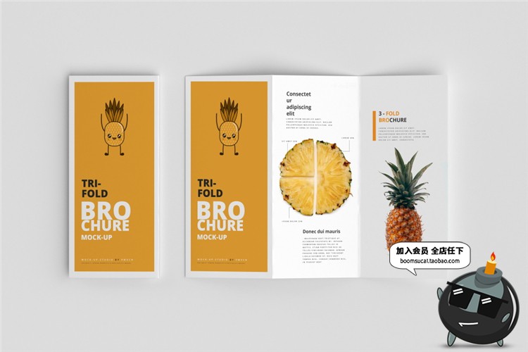 图片[6]-竖版三折页企业宣传单画册菜单手册vi智能贴图样机PSD模板PS素材-设计猿