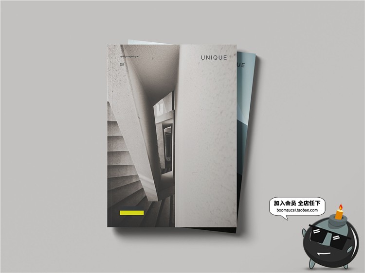 图片[5]-简约杂志品牌手册画册设计书籍文创装帧VI样机展示PSD模板PS素材-设计猿