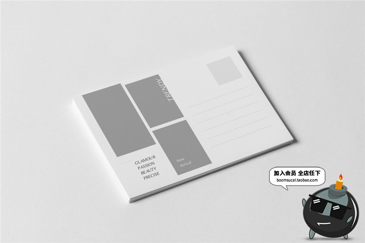 图片[4]-明信片卡片名片设计展示效果图排版PS样机智能贴图PSD模板PS素材-设计猿