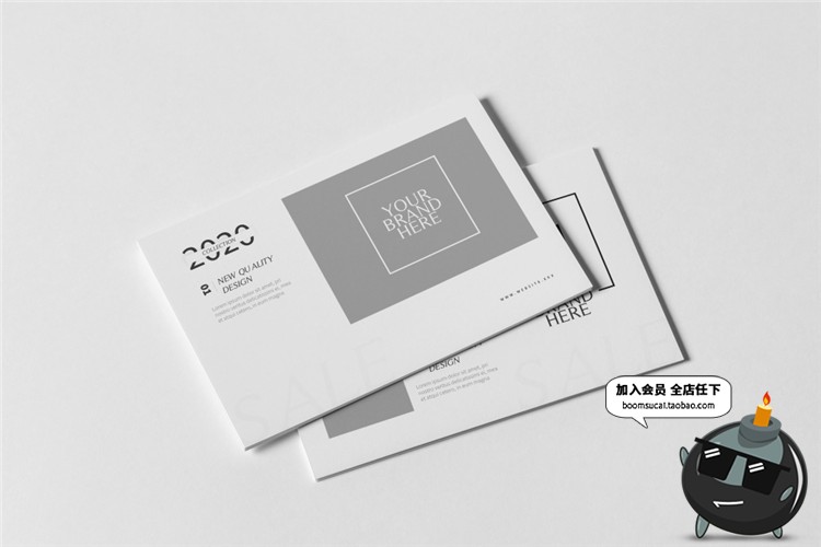 图片[5]-明信片卡片名片设计展示效果图排版PS样机智能贴图PSD模板PS素材-设计猿