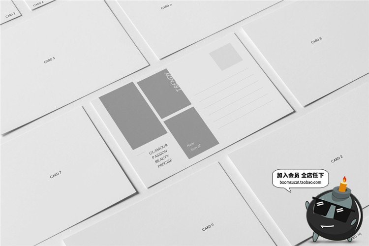 图片[7]-明信片卡片名片设计展示效果图排版PS样机智能贴图PSD模板PS素材-设计猿