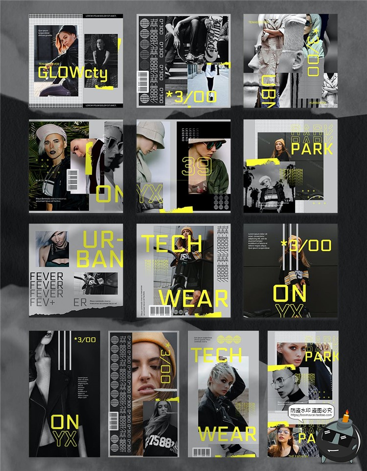 都市时尚潮流风格服装新品品牌故事海报图文排版PSD模板PS素材-设计猿