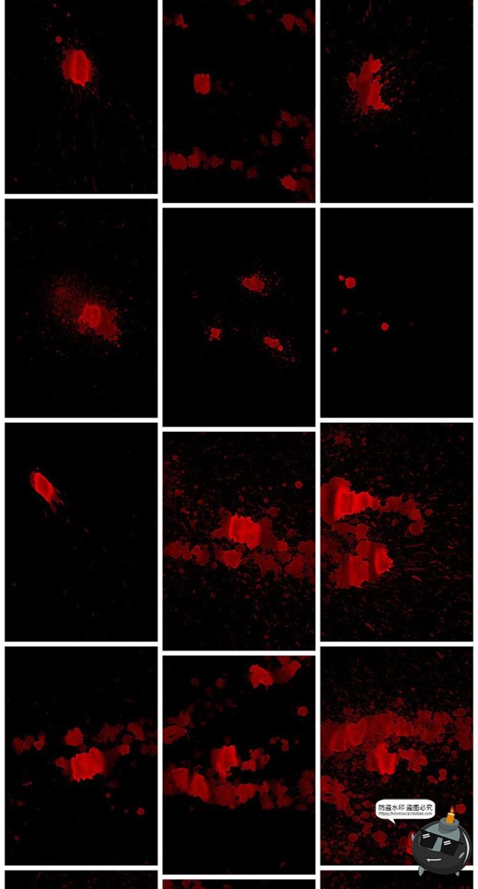 图片[4]-复古做旧惊悚恐怖万圣节暗红色飞溅后期合成纹理JPG黑底图片素材-设计猿