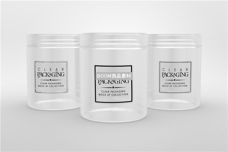 图片[3]-透明容器奶茶包装瓶包装盒圆筒包装袋塑料桶展示样机模板PSD素材-设计猿