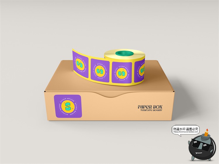 图片[4]-褶皱撕开贴纸模型logo标签贴图贴纸文具mockups样机PSD模板ps素材-设计猿