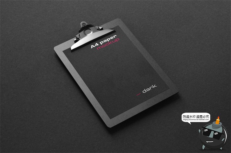 图片[4]-黑色沉稳商务提案样机办公文具名片本子板夹信封纸张PSD模板素材-设计猿