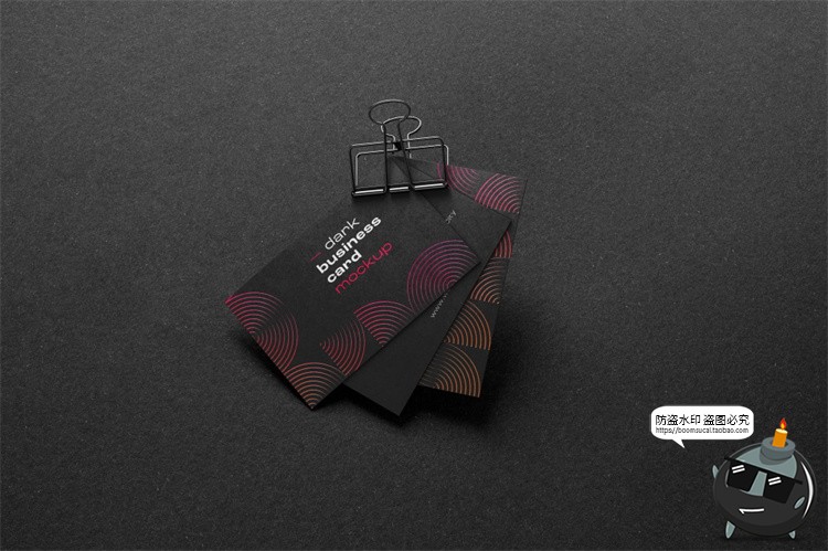 图片[8]-黑色沉稳商务提案样机办公文具名片本子板夹信封纸张PSD模板素材-设计猿