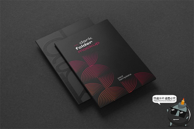 图片[18]-黑色沉稳商务提案样机办公文具名片本子板夹信封纸张PSD模板素材-设计猿