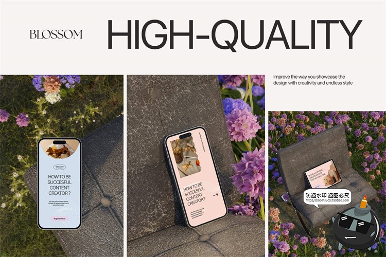 图片[3]-花卉花海植物场景iPhone手机iPad平板笔记本电脑样机PSD模板素材-设计猿