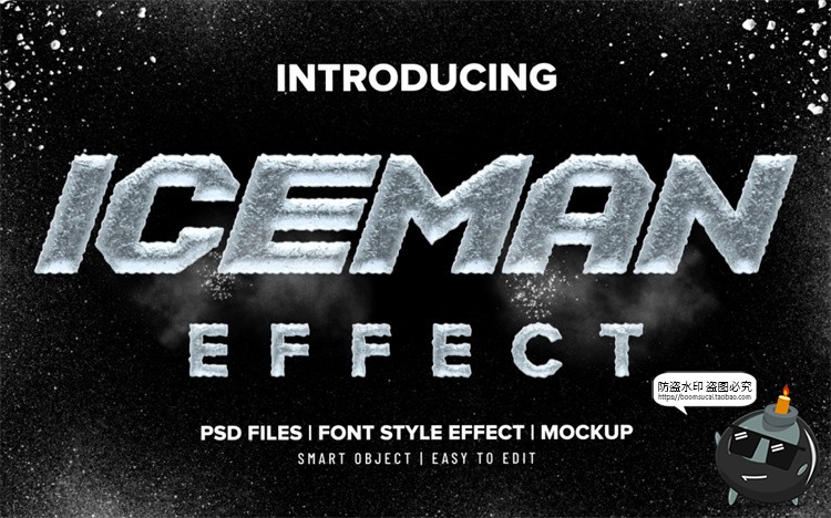 图片[5]-3D冰冻冰块冰雪文字效果字体特效样机海报LOGO标题PSD模板PS素材-设计猿