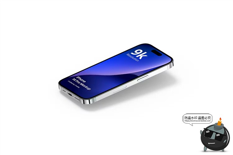 图片[2]-苹果iphone14Pro手机模型屏幕贴图作品UI展示样机PSD模板PS素材-设计猿