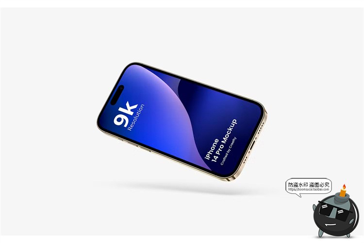 图片[5]-苹果iphone14Pro手机模型屏幕贴图作品UI展示样机PSD模板PS素材-设计猿