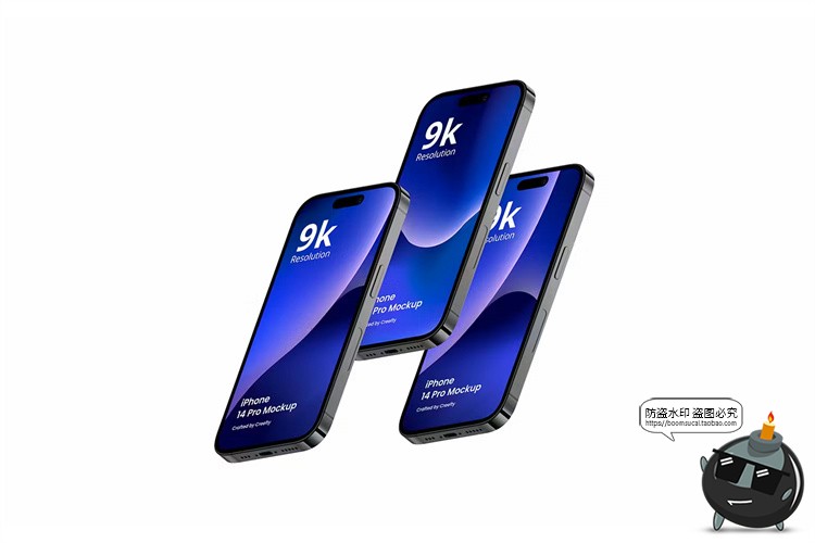 图片[7]-苹果iphone14Pro手机模型屏幕贴图作品UI展示样机PSD模板PS素材-设计猿