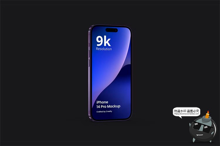 图片[11]-苹果iphone14Pro手机模型屏幕贴图作品UI展示样机PSD模板PS素材-设计猿