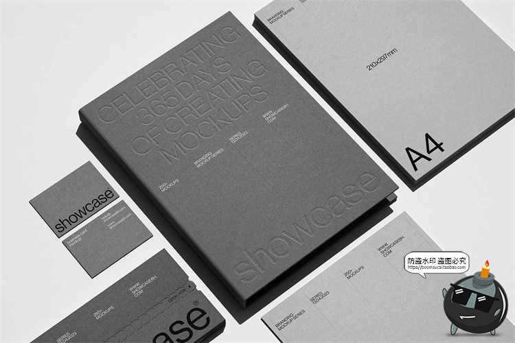 图片[5]-信封名片文具拉链包装牛皮纸纸盒品牌提案VI应用贴图样机PSD素材-设计猿