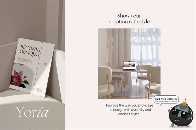 图片[4]-波西米亚风室内场景笔记本电脑平板屏幕演示贴图样机PSD模板素材-设计猿