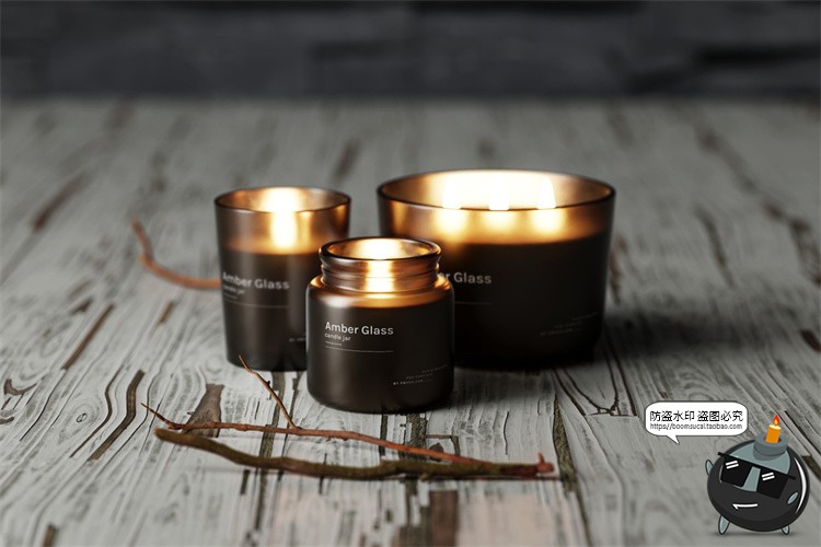 图片[2]-琥珀蜡烛香薰精油香氛文创礼品包装样机效果图展示PSD模板PS素材-设计猿