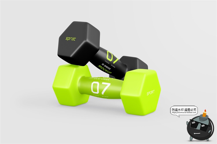 图片[14]-健身房体育运动品牌哑铃VI提案作品海报展示贴图样机PSD模板素材-设计猿