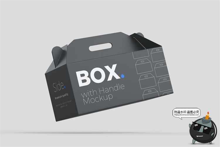 图片[3]-手提手拎盒子外卖食品打包包装模型品牌包装贴图样机PSD模板素材-设计猿