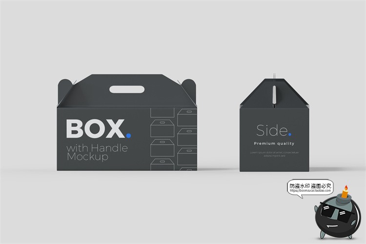 图片[7]-手提手拎盒子外卖食品打包包装模型品牌包装贴图样机PSD模板素材-设计猿