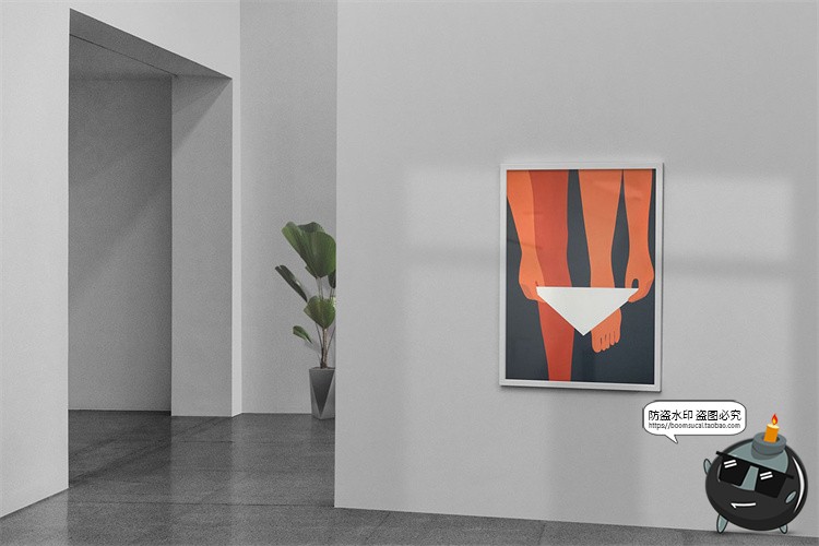 图片[7]-美术馆摄影艺术展览展厅画展场景海报作品相框样机PSD模板PS素材-设计猿