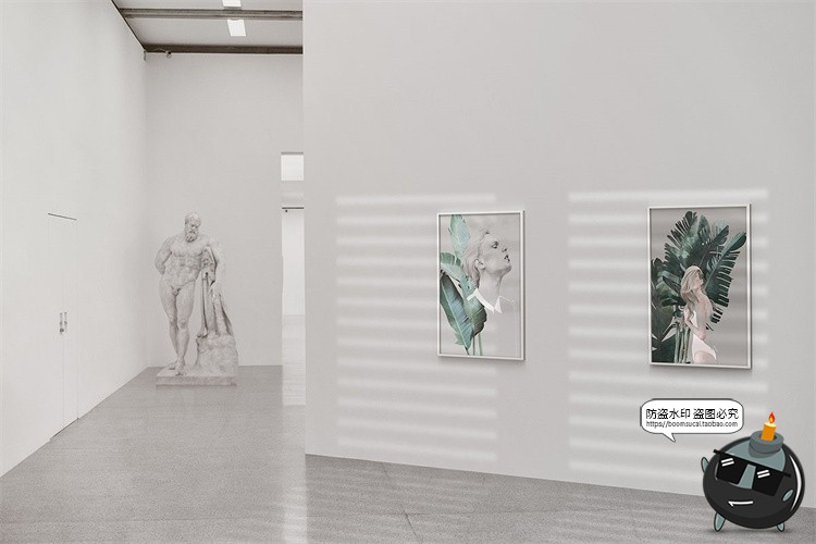 图片[10]-美术馆摄影艺术展览展厅画展场景海报作品相框样机PSD模板PS素材-设计猿