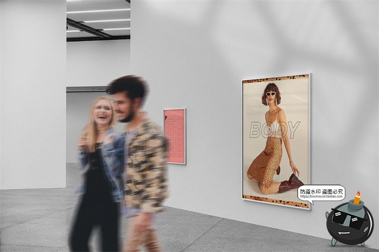 图片[11]-美术馆摄影艺术展览展厅画展场景海报作品相框样机PSD模板PS素材-设计猿