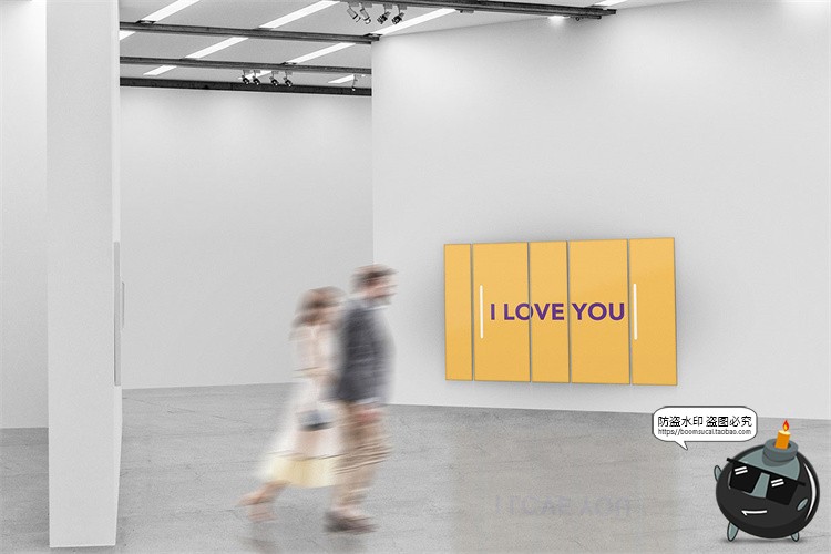 图片[12]-美术馆摄影艺术展览展厅画展场景海报作品相框样机PSD模板PS素材-设计猿