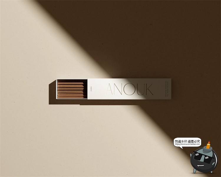 图片[5]-沉香檀香熏香礼盒产品包装抽拉盒贴图展示效果PSD模板样机PS素材-设计猿