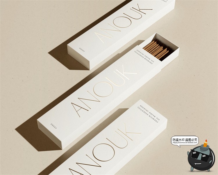 图片[6]-沉香檀香熏香礼盒产品包装抽拉盒贴图展示效果PSD模板样机PS素材-设计猿