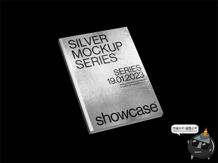 图片[4]-银色未来科幻金属锡箔铝箔产品包装VI贴图展示效果图样机PSD素材-设计猿