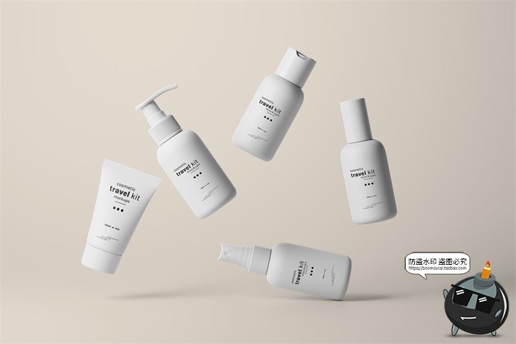 图片[6]-旅行小样试用装化妆品随身装乳液护肤品产品包装样机PSD模板素材-设计猿