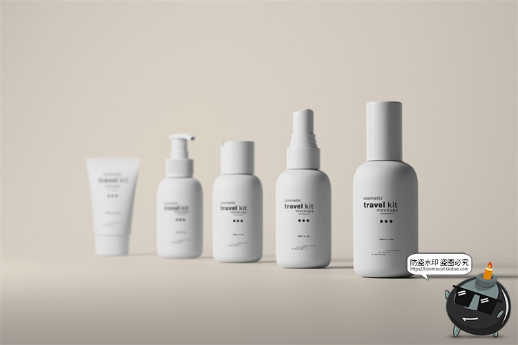 图片[9]-旅行小样试用装化妆品随身装乳液护肤品产品包装样机PSD模板素材-设计猿