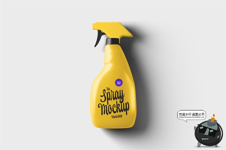 图片[2]-清洁剂喷雾瓶去污去油厨房洗洁精用品贴图包装样机PSD模板PS素材-设计猿